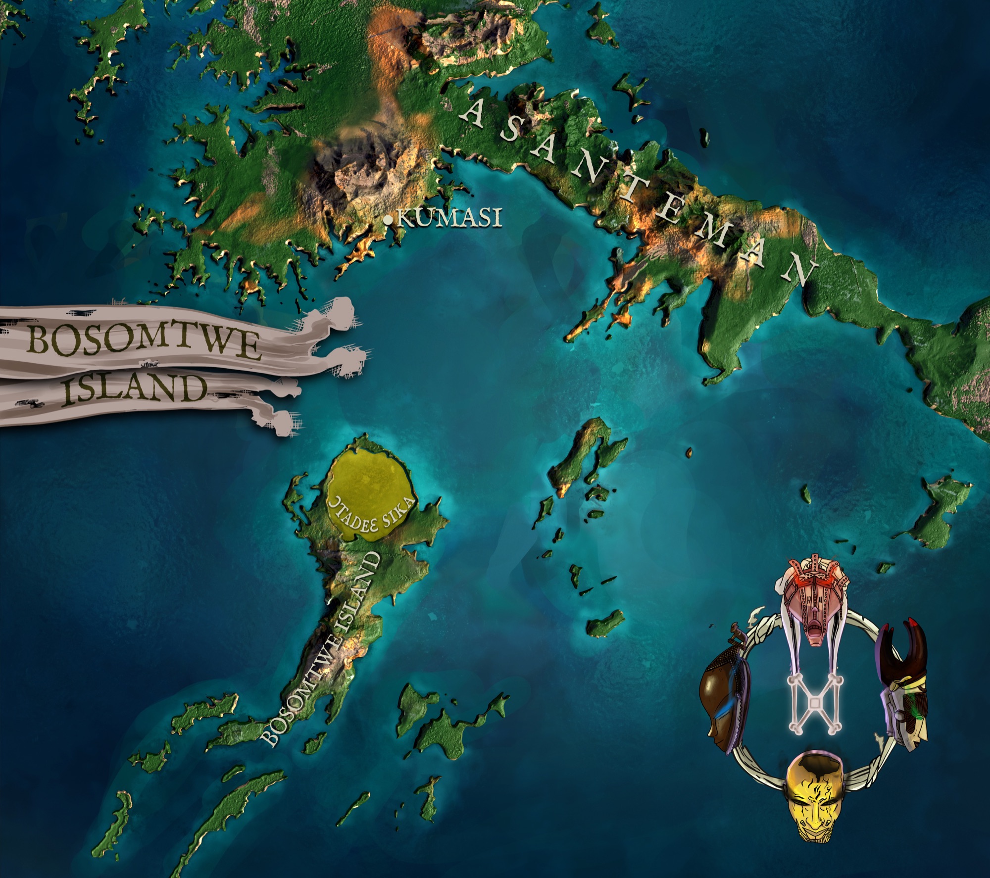 Bosomtwe, concept art from the world of Aziza